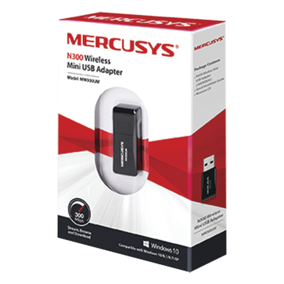 Adaptador Inalámbrico N / 300 Mbps 2.4 GHz / 2 antenas Internas / Diseño Portátil / Más comodo