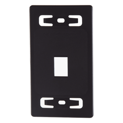 Placa de Pared Modular MAX, de 1 Salida, Color Negro