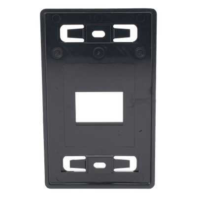 Placa de Pared Modular MAX, de 2 Salida, Color Negro