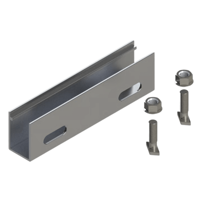 N Connector / Cople de Aluminio para N Rail 4.72 / Acero Inoxidable /