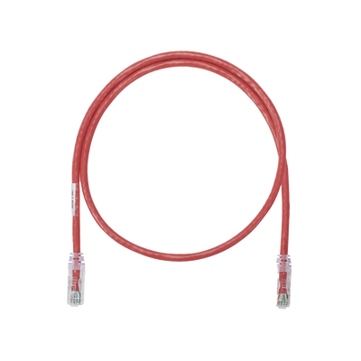 Cable de Parcheo UTP Categoría 6, con Plug Modular en Cada Extremo – 0.3 Metros (1 Pie) – Rojo