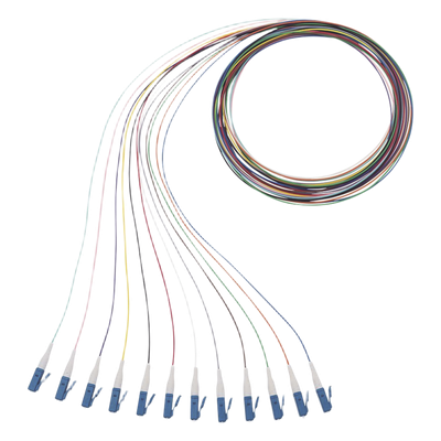 Kit de 12 Pigtails con Conector LC, Monomodo 9/125 OS2, 900um, de 1 Metro (3.28 Pies)