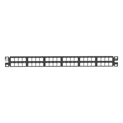 Panel de Parcheo Modular de Alta Densidad, Keystone (Sin Conectores), Identificación con Etiqueta Adhesiva, de 48 Puertos en 1 UR