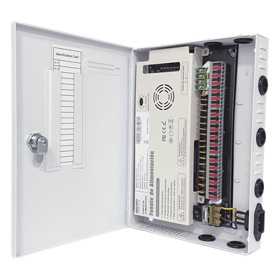 Fuente / 11-15 V / 18 canales / 20 A / Alta tecnología en seguridad / Doble ventilador / Hasta 1.8 Amperes por Salida / Filtro de ruido por canal / Diseño de alta gama.