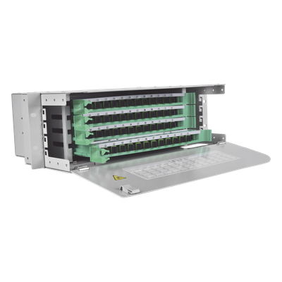 Distribuidor de Fibra Óptica para 48 Empalmes, con 48 Acopladores SC/APC y 48 Pigtails, 19, 3 UR