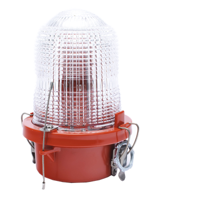 Lámpara de Obstrucción Roja/ Luz Fija Tipo L-810, LED de baja intensidad/ 120 – 240 Vca/ Luz Infraroja