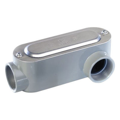 Caja Oval Roscada tipo LL de 1 1/4″ (31.8 mm) / Incluye tapa y tornillos.