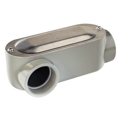 Caja Oval Roscada tipo LR de 1″ (25.4 mm) / Incluye tapa y tornillos.