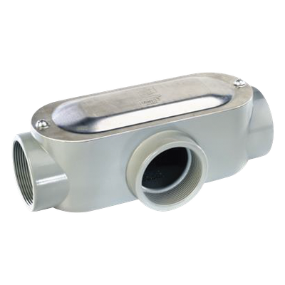 Caja oval roscada tipo T de 2″ (50.8) incluye tapa y tornillos.