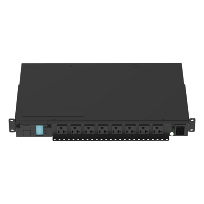 PDU Monitoreable (MI) para Distribución de Energía, Enchufe de Entrada NEMA 5-15P, Con 8 Salidas 5-20R, Horizontal 19in, 120 Vca, 15 Amp, 1UR