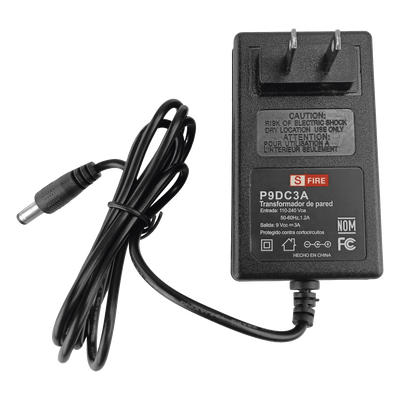 9 Vcc / 3 A / Fuente de poder / Voltaje de Entrada de 100-240 Vca / Para Usos Múltiples / Video Vigilancia, Acceso, Asistencia, Alarmas, Etc.
