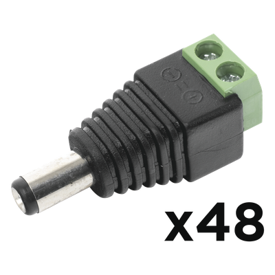KIT DE 48 CONECTORES MACHO JR52 PARA ALIMENTACIÓN A 12 Vcc