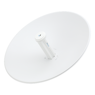 PowerBeam airMAX AC hasta 450 Mbps, frecuencia 5 GHz (5150 - 5875 MHz) con antena tipo plato de 27 dBi, radomo incluido