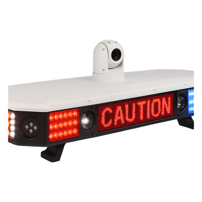 Sistema Inteligente de Luces de Policía PL100 / 8 Cámaras HD AI / Reconocimiento Facial y Placas / 4G/5G / Sirena 100W / Pantalla LED / Cumple GB 13954-2009