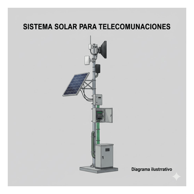 Kit Solar de 28 W con PoE Pasivo 24 Vcc para 2 Radios de Ubiquiti airMAX, Cambium ePMP