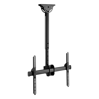 Soporte de Techo para Pantallas | Compatibilidad VESA 200×200 a 600×400 | Pantallas Hasta 70 Pulgadas | Capacidad de Carga 50 kg | Inclinación Vertical 0° a -25° | Rotación Horizontal 360° | Ajuste de Nivel ±3°