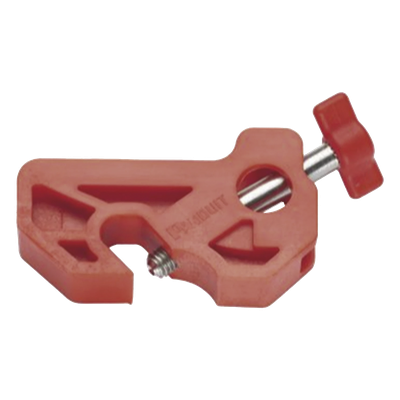Bloqueador de Interruptor Termomagnético LOTO, tipo Riel DIN o Mini Interruptor. Color rojo