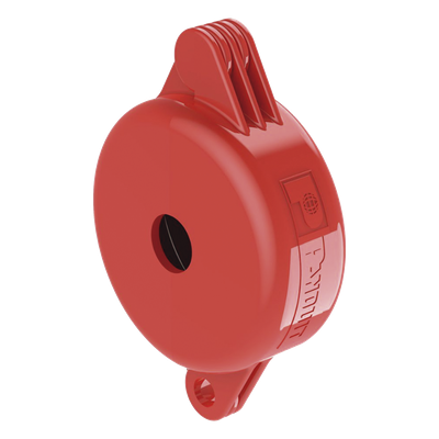Dispositivo de Bloqueo LOTO para Válvulas de Compuerta, para Diámetros de 1″ a 3″, Color Rojo