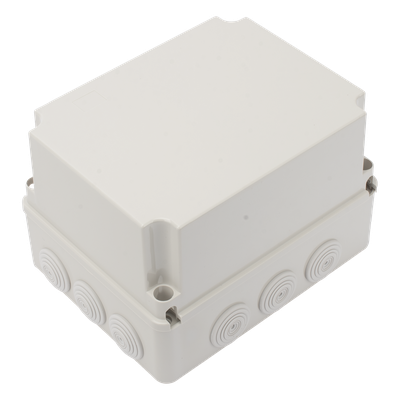 Caja Derivación-Conexión de Plástico (190 X 240 X 165 mm) con 12 Glándulas de Goma. Para Instalaciones Comerciales, Residenciales e Industriales. Incluye Tornillería para su Tapa. Funciona También como Registro.