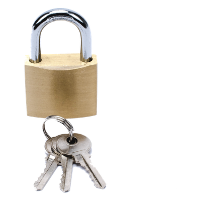 Candado de Latón Cuerpo 40 x 40 mm Con 3 Llaves. Diam. de Perno: 6.2 mm