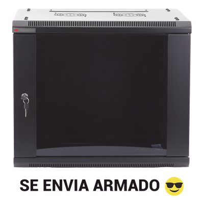 Gabinetes PRECISION, Con Puerta Perforada, de 19in, 6UR, 450mm de Profundidad, Color Negro