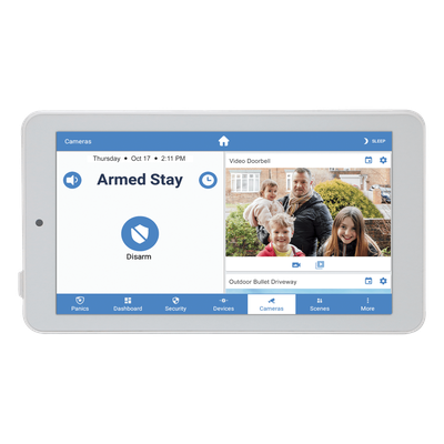 ALULA – Touchpad Slimline para Panel ALULA / Pantalla 7» Android / Control Local de Seguridad / Montaje en Pared y Escritorio / Wi-Fi Cifrada / Batería de Respaldo