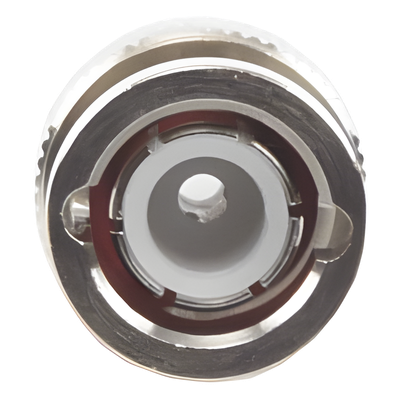 Conector BNC Macho de Anillo Plegable para Cable LP-195, LP-142, LMR-195, RG-58/U, RG-142/U, Níquel/ Oro/ Delrin.