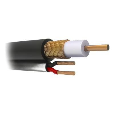 Bobina de 305 Metros (1000 Pies) de Cable Coaxial RG59 Siamés, Malla de Cobre, Hecho en México, Optimizado para HD. Aplicación para Intemperie. (Forro Grabado con la Marca SYSCOM)
