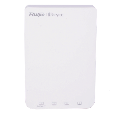 Punto de Acceso Wall Plate Wi-Fi 5 / 1267 Mbps Doble Banda / 802.11ac Wave 2 MU-MIMO 2×2 / 5 Puertos Gigabit / 1 Puerto PoE Out / Mesh / Beamforming / Gestión Cloud Gratuita