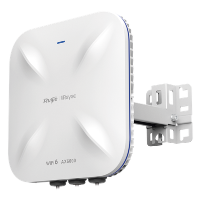 Punto de Acceso Mesh Wi-Fi 6 Industrial para Exterior Omnidireccional 5.95Gbps, MU-MIMO 4×4, 360°, Filtros Anti Interferencia y Auto Optimización con IA, puerto eth 2.5G y SFP