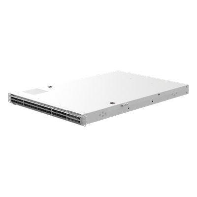 Switch Data Center 100GE / 48 Puertos DSFP 100GE + 8 QSFP-DD 400GE / 16.0 Tbps 5350 Mpps / RDMA RoCEv2 PFC ECN Lossless Ethernet / Capa 3 Spine-Leaf VXLAN EVPN / BGP OSPF MLAG / 1 RU Fuentes 1+1 Hot-Swap