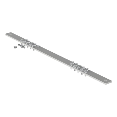 Barra de Conexión a Tierra, Para Rack de 19″, Con 20 Orificios Para Conexión Rápida de Equipos, Incluye 20 Tornillos # 12-24 x 1/2″ Instalados
