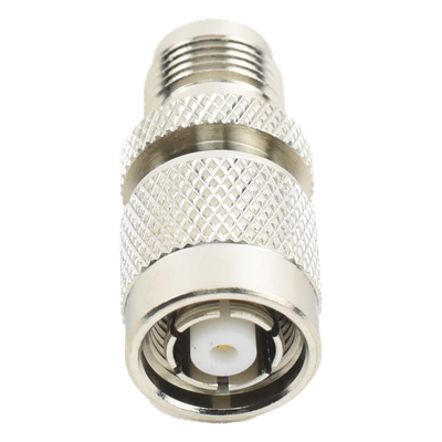 Adaptador en Línea, de Conector TNC Macho Inverso a TNC Hembra, Nquel/ Oro/ Teflón.