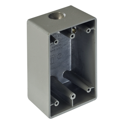 Caja Condulet FS de 3/4″ ( 19.05 mm) con una boca a prueba de intemperie.