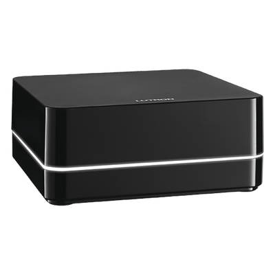 Controlador principal para sistema RA2 Select, administra hasta 100 dispositivos inalámbricos, conexión Ethernet al router y control desde la app de Lutron