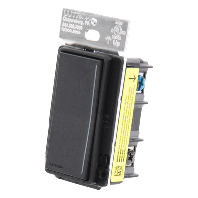 Atenuador auxiliar Sunnata de pared para control de 3 vías o escalera, 120 V, compañero cableado del atenuador principal del sistema RadioRA 3, color negro mate (Midnight)