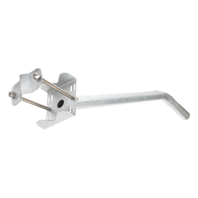Brazo Galvanizado para Luminaria de 2″ Diámetro con Abrazadera para Poste hasta 6″ Diámetro.