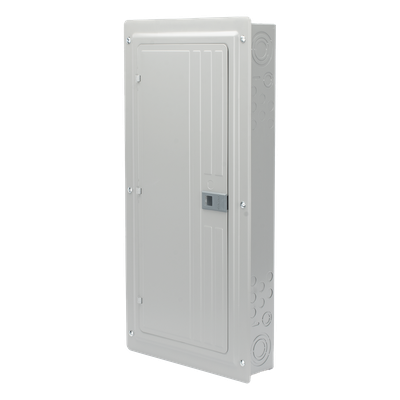 Centro de carga trifásico 3 Fases, 4 Hilos para interruptores QP, de 24 polos – 42 circuitos, 120/240vca, Barras de aluminio 200 Amp, Nema 1, uso interior. Incluye tapa.