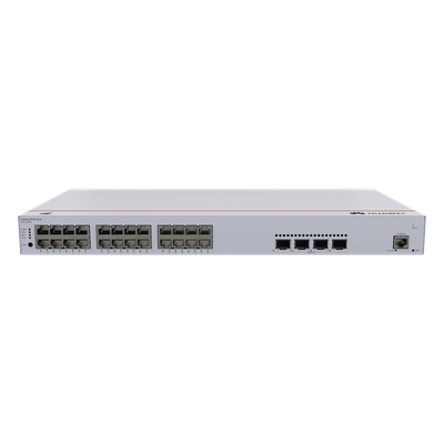 Switch de Distribución/Core Gigabit Administrable PoE Capa 3 / 24 puertos 10/100/1000 Mbps (PoE) / 4 Puertos 10GE SFP+ Uplink / ERPS / Rutas Estáticas / iStack / PoE Perpetuo / 400W / Administración Nube Gratis