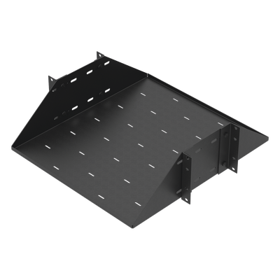 Charola para Soportar Equipos en Rack de 19″, Profundidad Ajustable hasta 484 mm. 150 Kg de Carga, Compatible con Racks de Doble Perforación, 3U