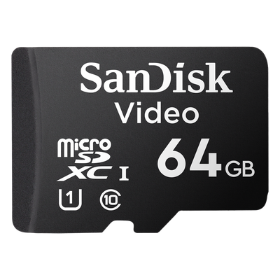 Memoria microSD SanDisk 64GB / Alta Resistencia / Videovigilancia / Clase 10
