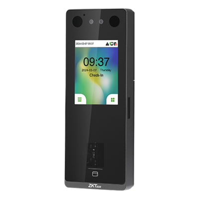 Terminal Biométrica Facial / Pantalla 2.8″ / 3,000 Rostros 6,000 Huellas / IP65 / Video Intercom SIP / ONVIF / Anti-Fraude