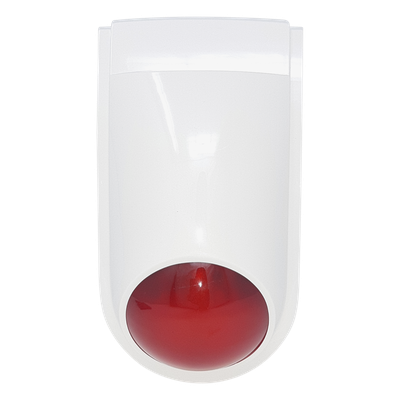 Sirena Estrobo SFIRE SF-06R / 110 dB / 12 VCC / Estrobo Rojo Integrado / Uso Interior y Exterior