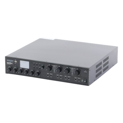 Amplificador Mezclador Matricial | 4 zonas | 240w por canal | 6 entradas | Receptor de medios