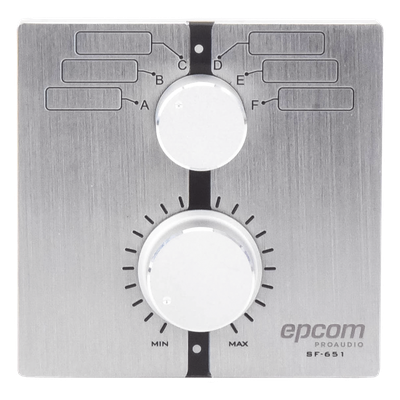 Control de  Volumen Remoto con Selector de Canales | Compatible con Amplificador SF2240UC – SF4240UC