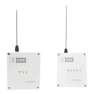 KIT de Transmisor – Receptor inalámbrico / Distancia máxima de transmisión 2500 metros (Linea de vista) / Receptor con 4 salidas
