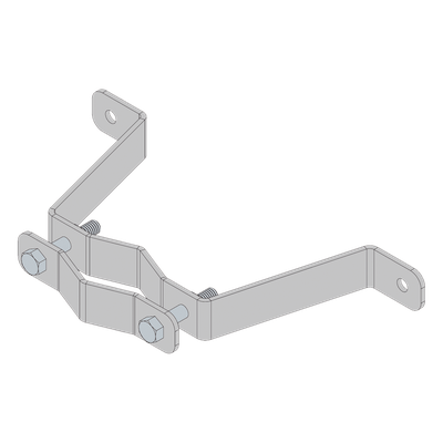 Herraje de Pared Liviano (1 pza) para Sujeción de Mástil  1″ a 1-3/4″.