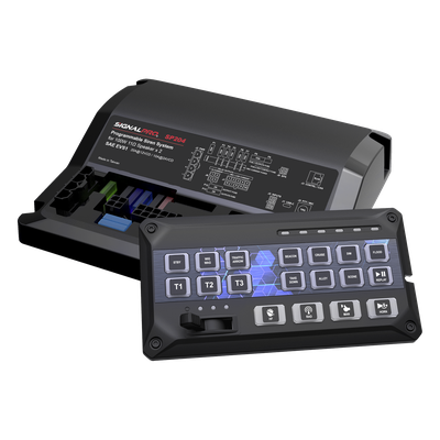 Sirena Vehicular de 200W de Potencia, Con Controlador de Panel Deslizante de 19 botones, indicador de flecha de tráfico de 6 LED, 12 Salidas Auxiliares