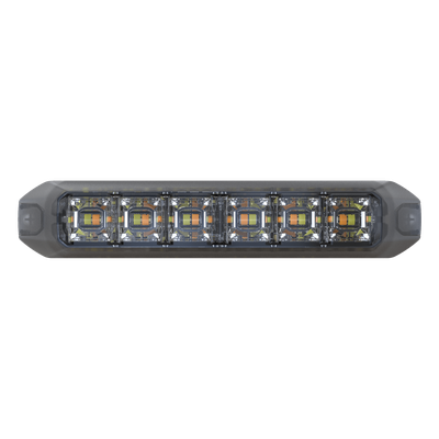 Luz Auxiliar Moldeable de 12 LED, Rojo/Claro, Lente Transparente, SAE