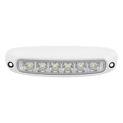 Luz Auxiliar de Escena de 6 LED, Blanco, Lente Transparente, Bisel Blanco